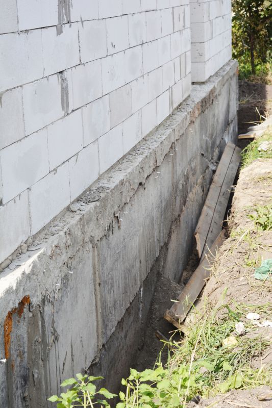 Repaired Foundation with Reinforcements
